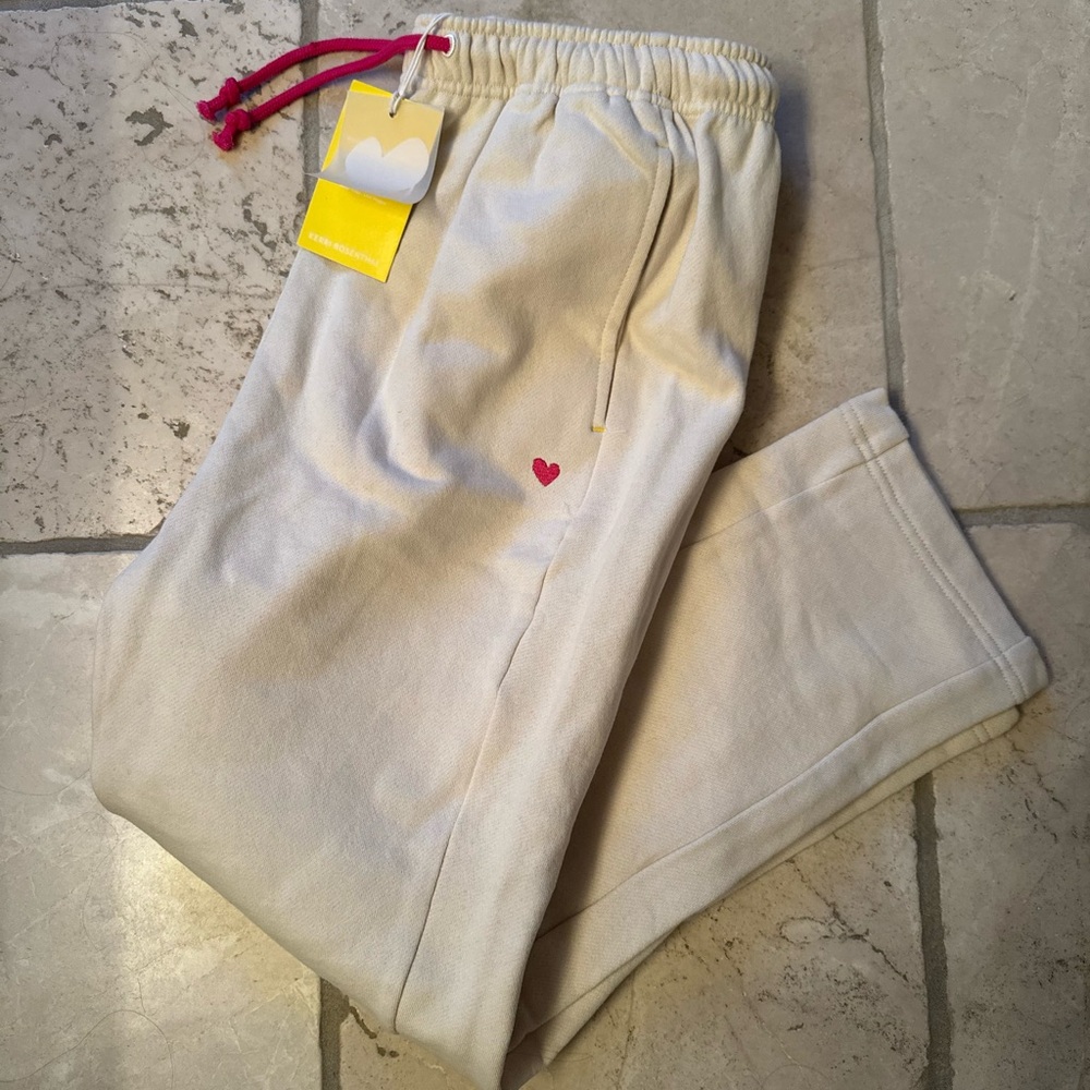 Kerri Rosenthal Cream Joggers